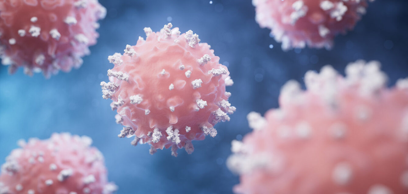 Lymphocytes and biological immune system, 3d rendering. Lymphocytes and biological immune system, 3d rendering.